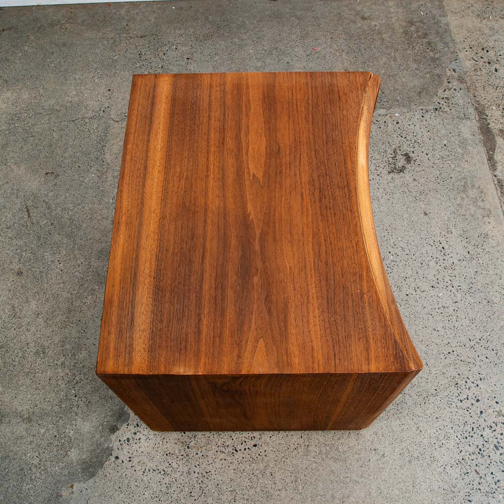 Mid Century Modern Nightstand End Side Table Walnut 2 Drawer Johnson Paul Frankl - Image 3