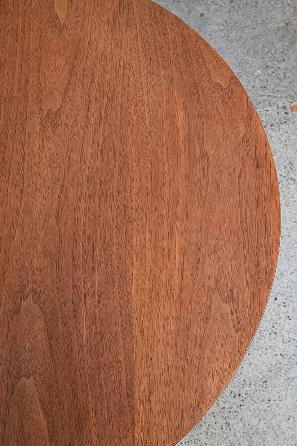 Mid Century Modern End Table Side Round Heritage Henredon Walnut Vintage Mcm - Image 5