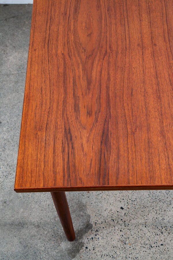 Mid Century Danish Modern Dining Table Teak Extension 2 Draw Leaf Denmark Mcm - Image 9