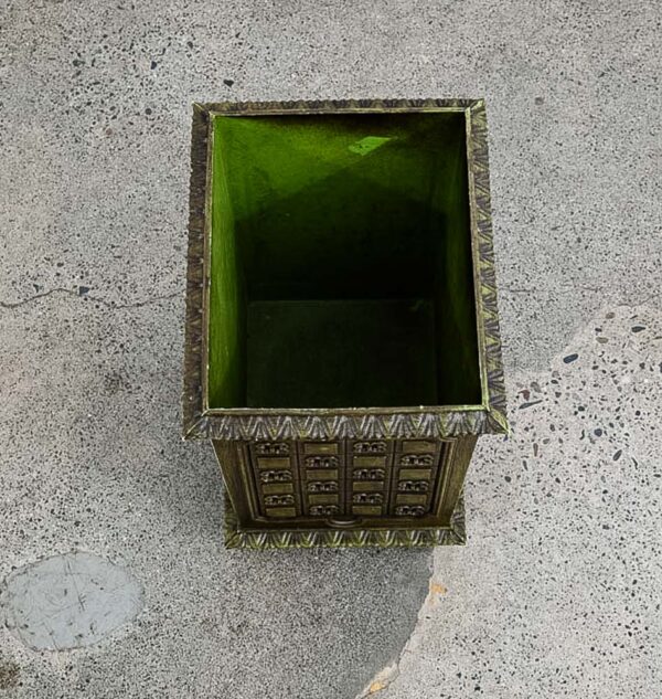 Mid Century Danish Modern Wastebasket Trash Can Bin Paper Basket Green Waste 70s - Image 5