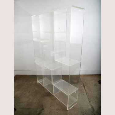 Mid Century Modern Lucite Acrylic Display Vintage Translucent Shelving 1970s Mcm