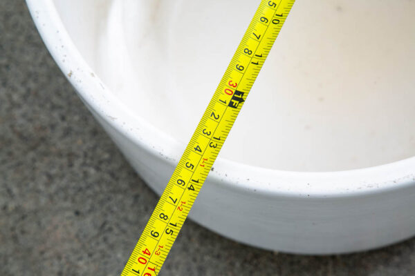 Mid Century Modern Planter White Gainey Ceramic Round Mcm 13.5" D Vintage Mcm - Image 5