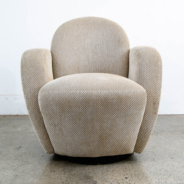 Modern Lounge Chairs Swivel Tan Larry Laslo Directional Vintage Mcm Contemporary - Image 6