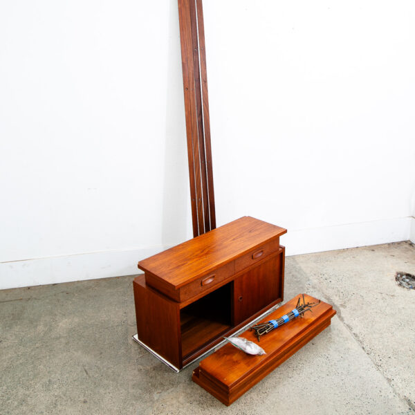 Mid Century Danish Modern Wall Unit 3 bay Teak HG Hansen Guldborg Modular Cado - Image 8