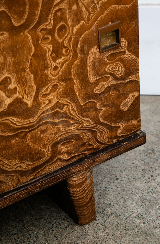 Vintage Cha Tansu Tea Cabinet Japanese Sliding Door Japan Custom Keyaki Wood - Image 11