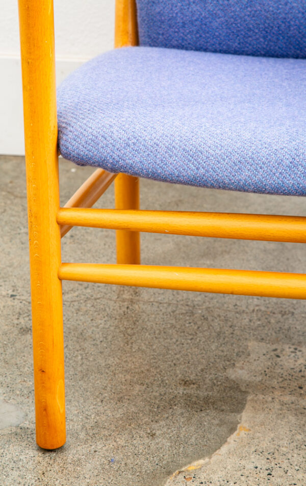 Mid Century Danish Modern Lounge chair Ole Erik Jorgensen Purple Fabric Wood Mcm - Image 10