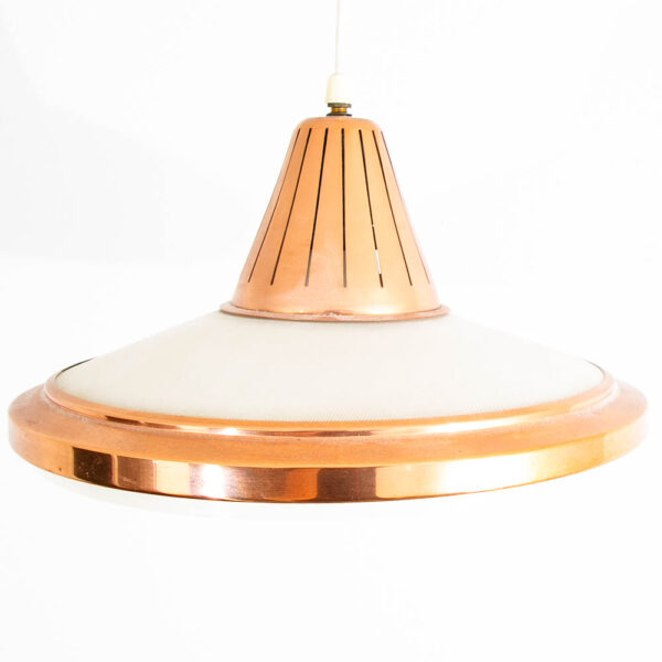Mid Century Danish Modern Pendant Ceiling Lamp Light Copper Hanging Denmark Mcm - Image 10
