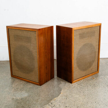 Mid Century Modern Speakers Knight Set KN820 Walnut Audiophile Hifi Pair Vintage