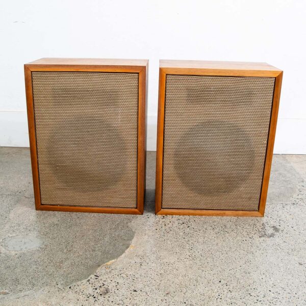 Mid Century Modern Speakers Knight Set KN820 Walnut Audiophile Hifi Pair Vintage - Image 2