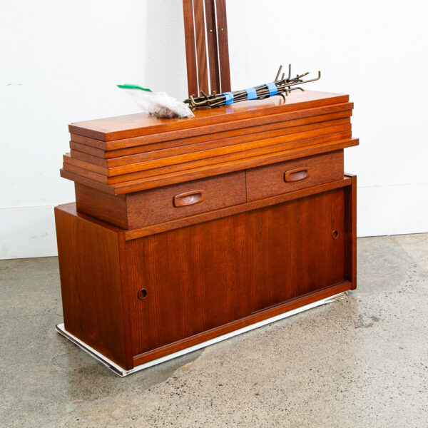 Mid Century Danish Modern Wall Unit 3 bay Teak HG Hansen Guldborg Modular Cado - Image 12