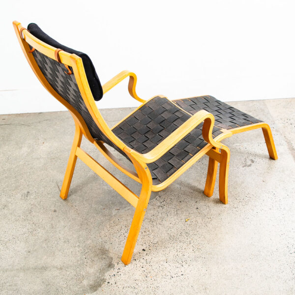 Mid Century Danish Modern Lounge Chair Set Armchair Black Finn Ostergaard Pair - Image 7