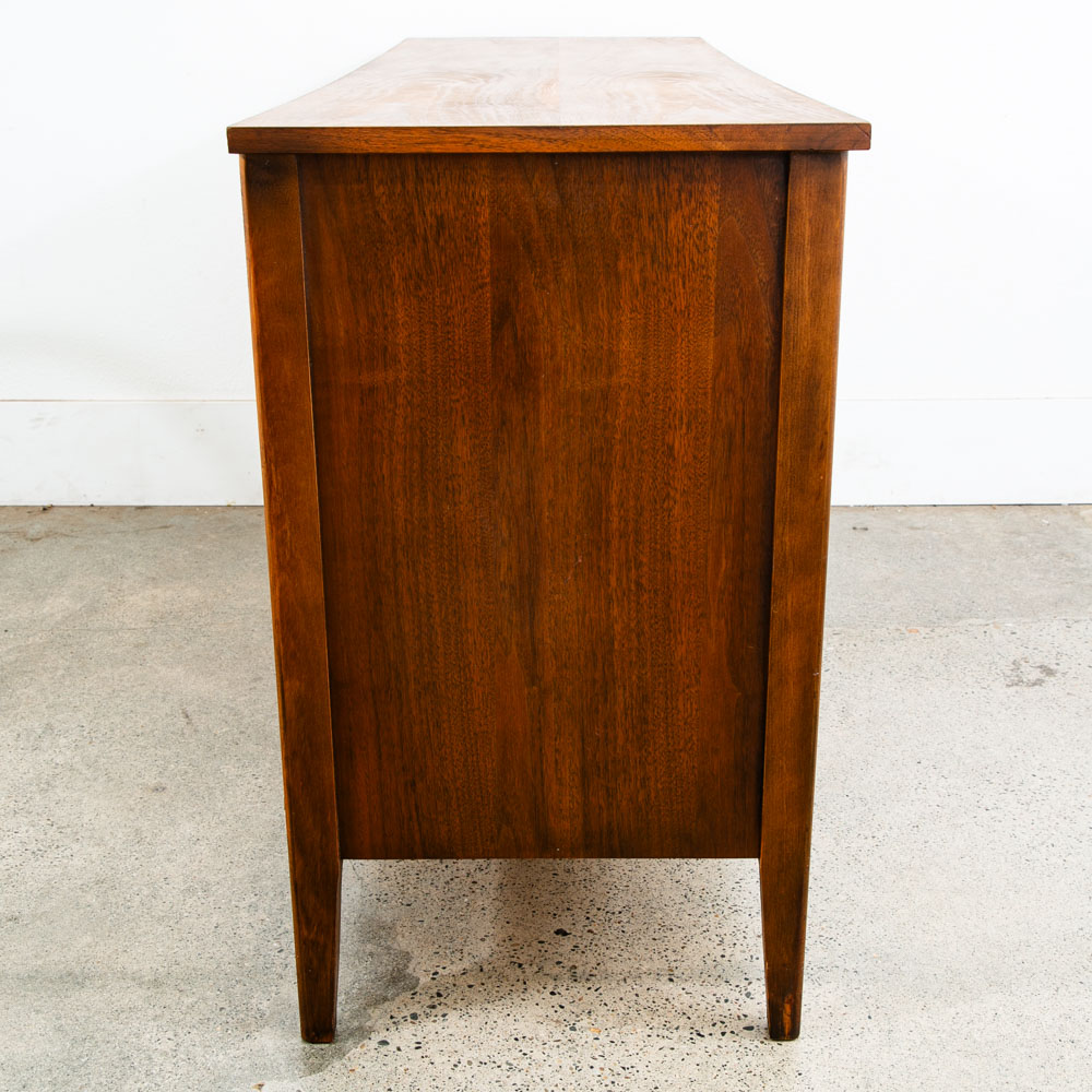 Mid Century Danish Modern Credenza Dresser Walnut 9 Drawer Danish Mcm Vintage - Image 3