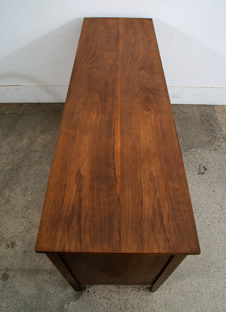 Mid Century Danish Modern Credenza Dresser Walnut 9 Drawer Danish Mcm Vintage - Image 4