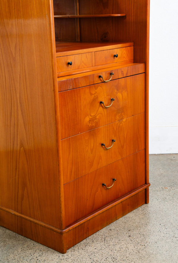 Mid Century Danish Modern Desk Vanity Office Wood 5 Drawers Denmark Mirror Mcm - Image 9