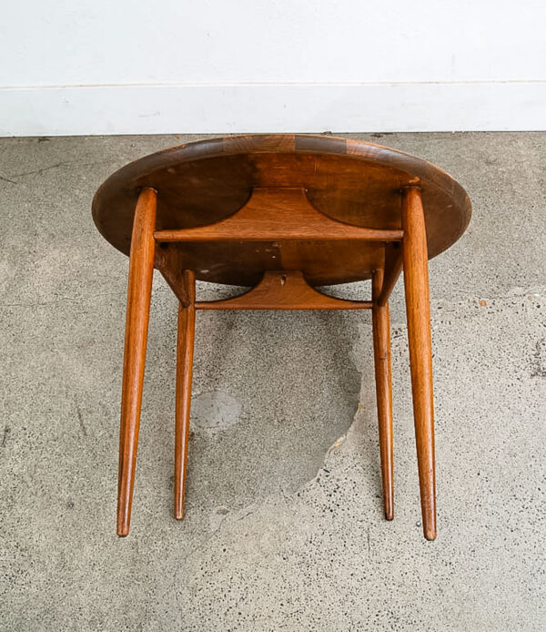 Mid Century Modern End Table Side Round Heritage Henredon Walnut Vintage Mcm - Image 2