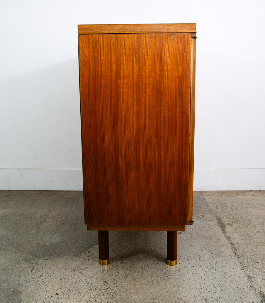 Mid Century Modern Credenza Audio Cabinet Vinyl Storage Teak Renzo Rutili Mcm - Image 6