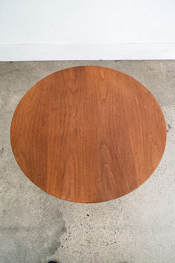 Mid Century Modern End Table Side Round Heritage Henredon Walnut Vintage Mcm - Image 11