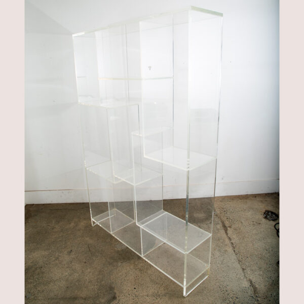 Mid Century Modern Lucite Acrylic Display Vintage Translucent Shelving 1970s Mcm - Image 3