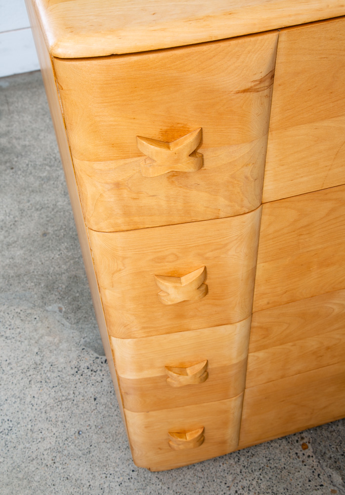 Mid Century Modern Highboy Dresser Maple 4 Drawer Heywood Wakefield Rio Vintage - Image 9