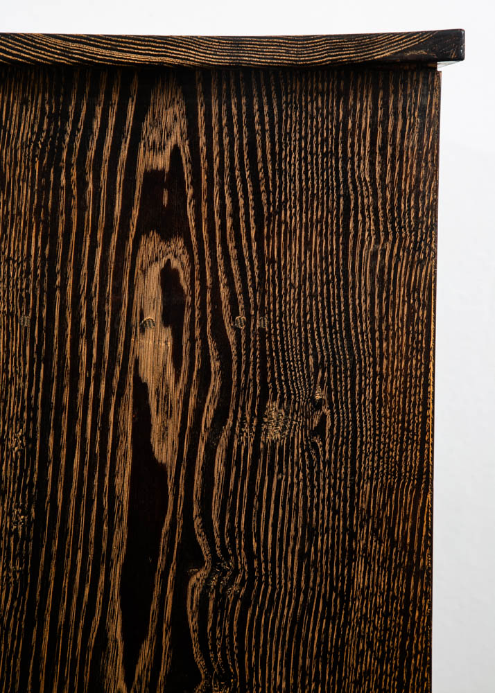 Vintage Cha Tansu Tea Cabinet Japanese Sliding Door Japan Custom Keyaki Wood - Image 7