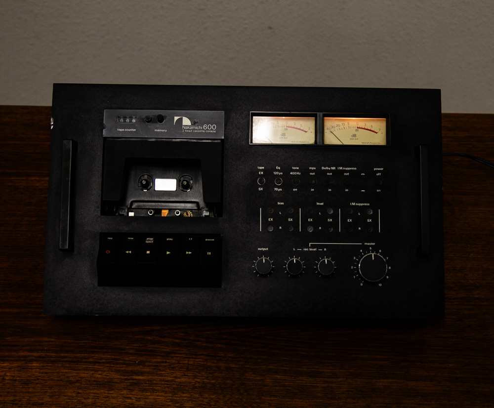 Vintage Tape Player Nakamichi 600 2 Head Cassette Recorder Deck Console Black - Image 5