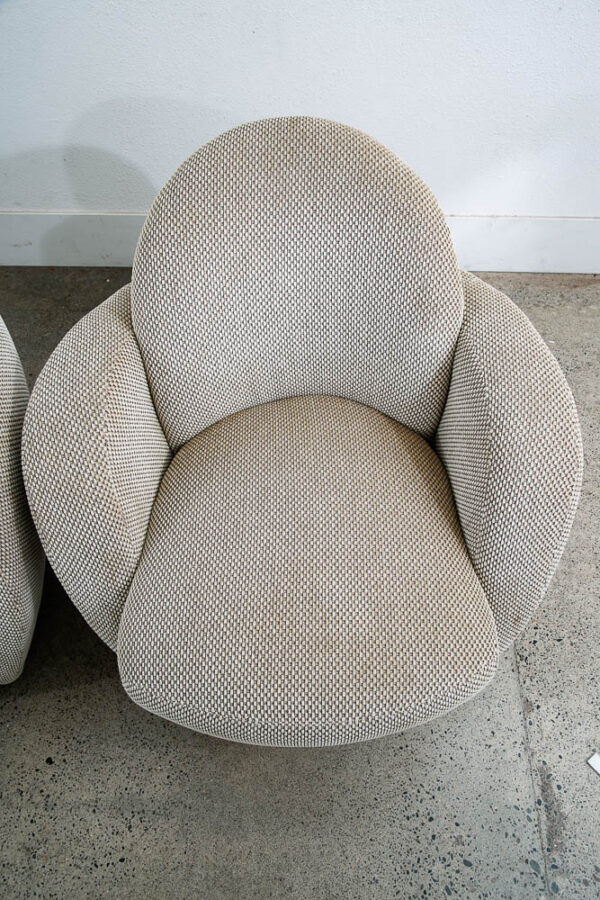 Modern Lounge Chairs Swivel Tan Larry Laslo Directional Vintage Mcm Contemporary - Image 8