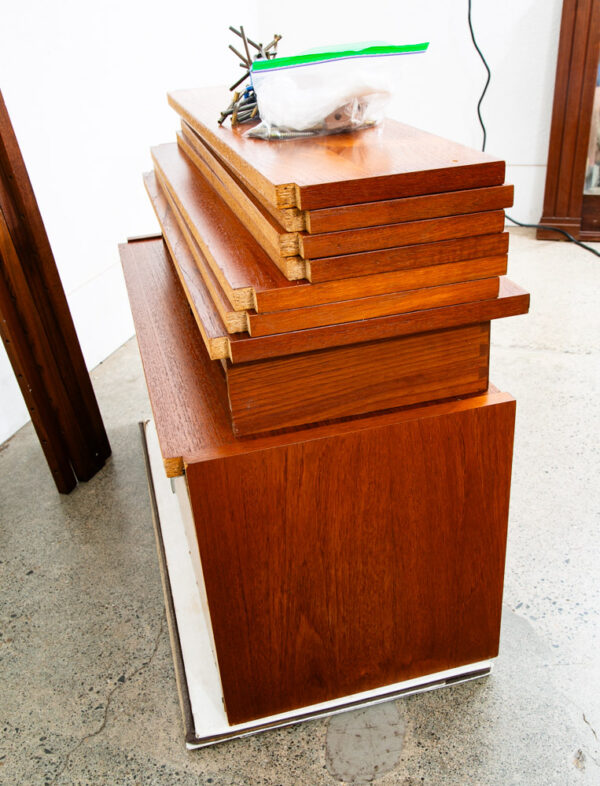 Mid Century Danish Modern Wall Unit 3 bay Teak HG Hansen Guldborg Modular Cado - Image 11