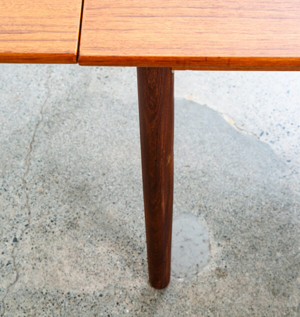 Mid Century Danish Modern Dining Table Teak Extension 2 Draw Leaf Denmark Mcm - Image 11