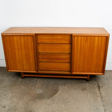 Mid Century Modern Blonde Mahogany Credenza with 8 Modular Drawers Saltman Paul Laszlo