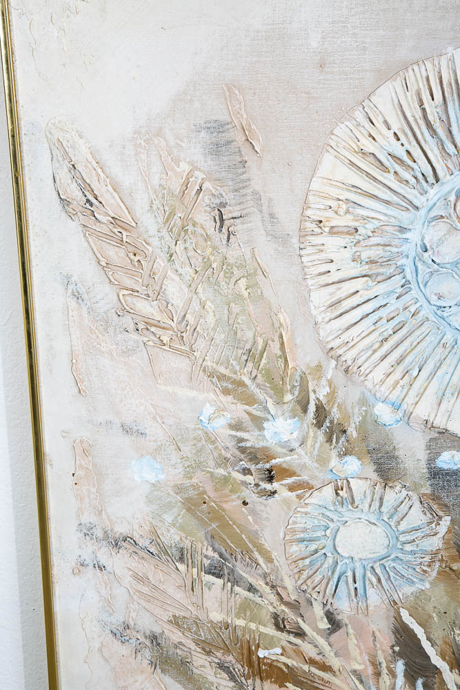 Mid Century Modern Painting Original Art Abstract Flowers Floral 1979 Signed Mcm - Image 8