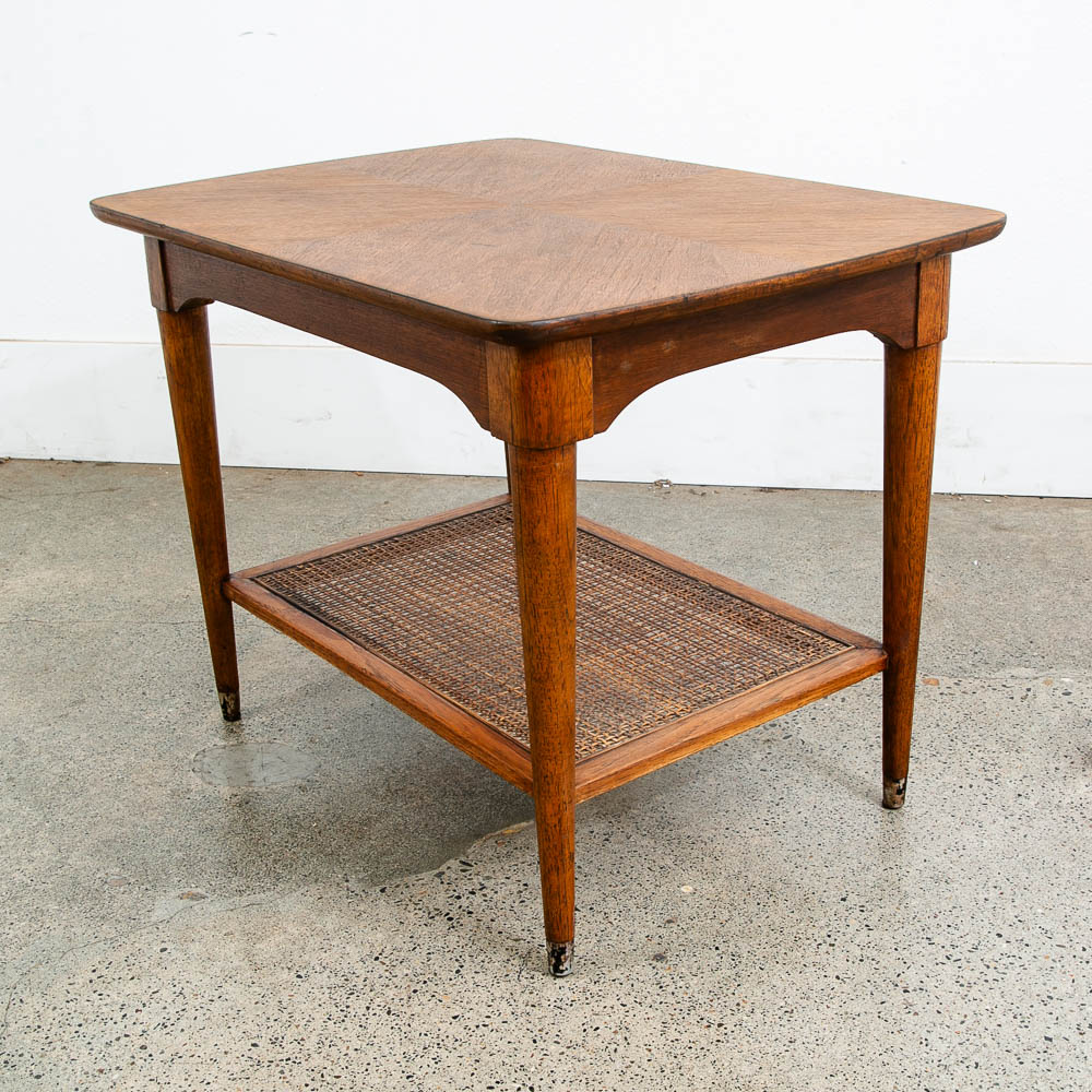 Mid Century Modern Nightstand End Side Table Walnut Shelf BP John Mcm Vintage - Image 4