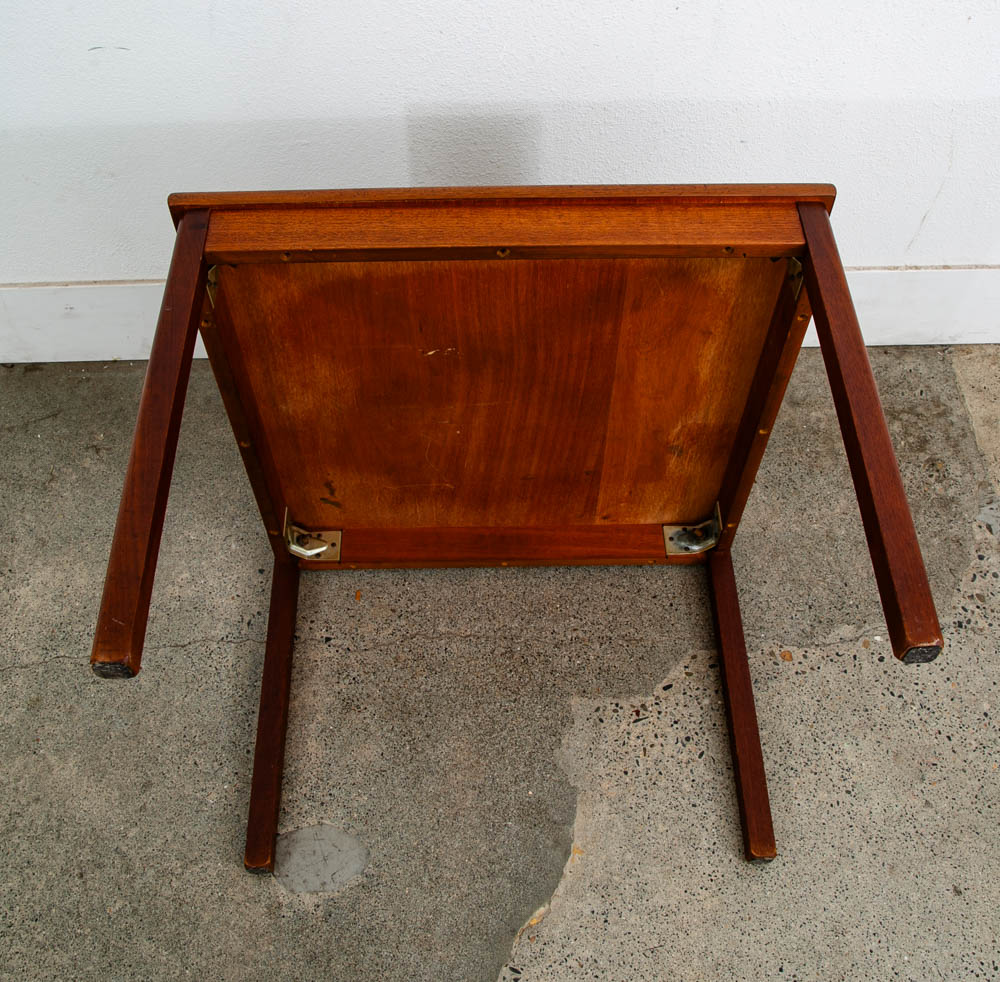 Mid Century Danish Modern Coffee Table Side Square Teak Denmark Coffee Vintage M - Image 4