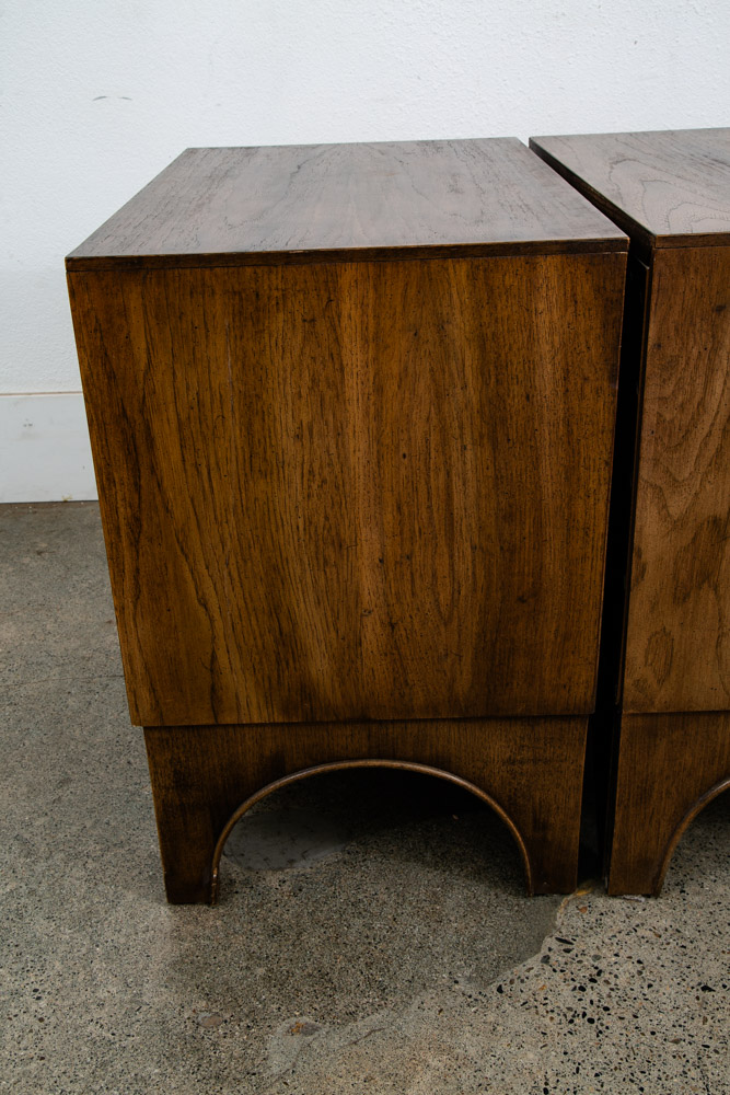 Mid Century Modern Nightstands End Table Side Wood Stanley 2 Drawer Vintage Mcm - Image 9