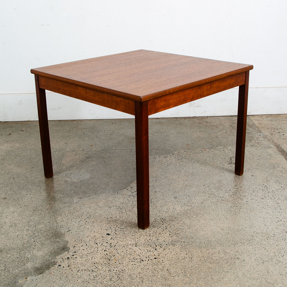 Mid Century Danish Modern Coffee Table Side Square Teak Denmark Coffee Vintage M - Image 3