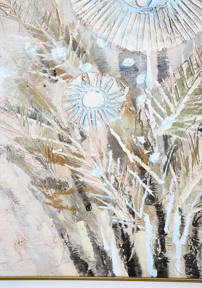 Mid Century Modern Painting Original Art Abstract Flowers Floral 1979 Signed Mcm - Image 10