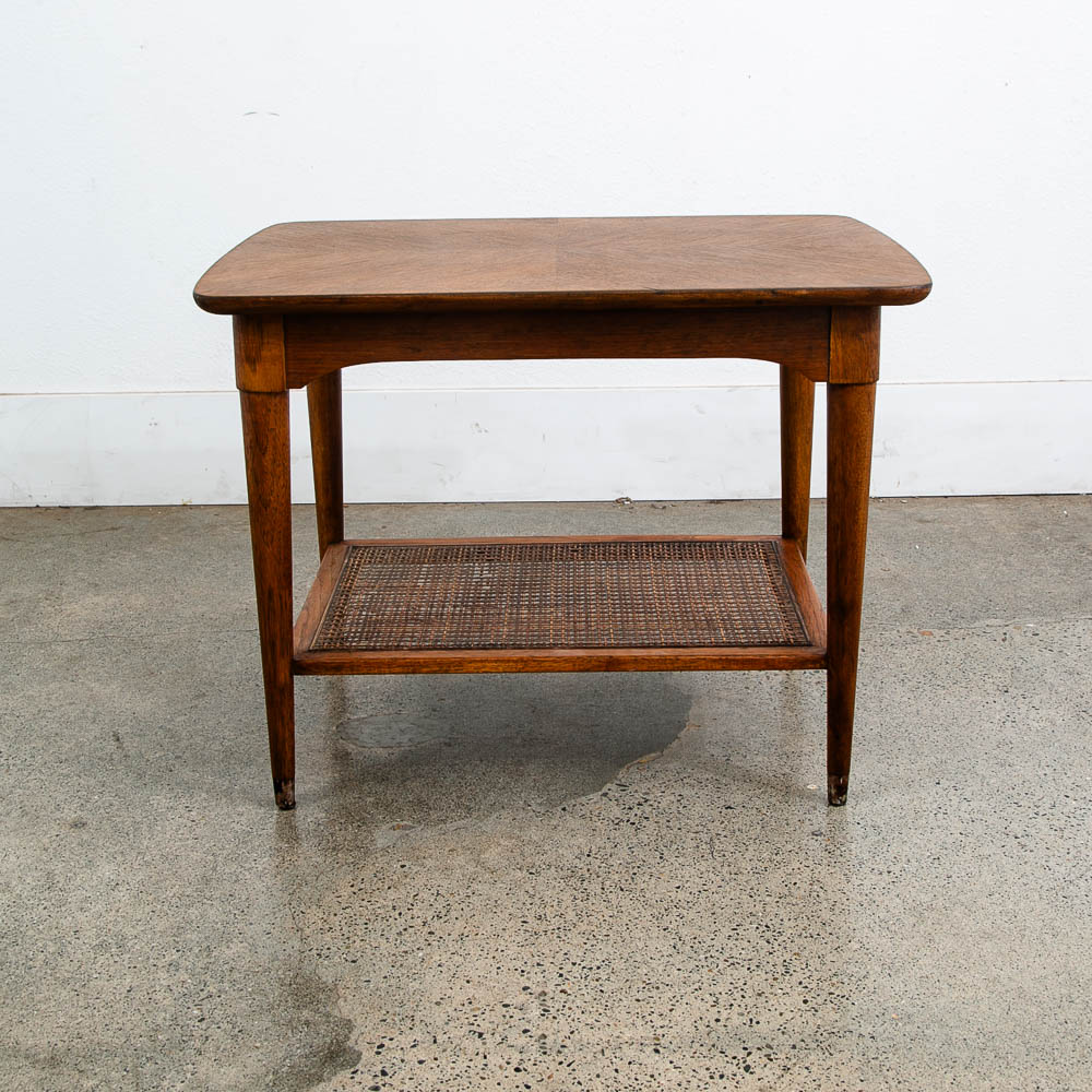 Mid Century Modern Nightstand End Side Table Walnut Shelf BP John Mcm Vintage - Image 3