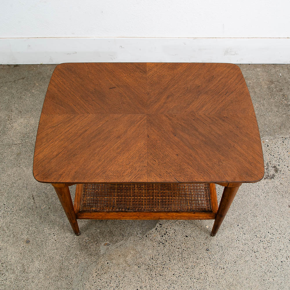 Mid Century Modern Nightstand End Side Table Walnut Shelf BP John Mcm Vintage - Image 8