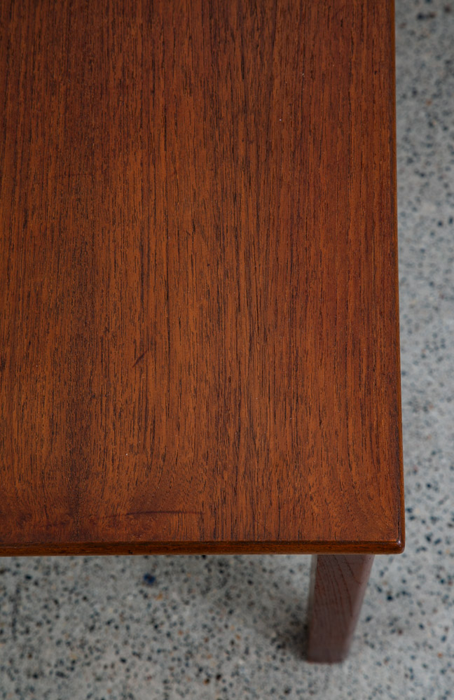 Mid Century Danish Modern Coffee Table Side Square Teak Denmark Coffee Vintage M - Image 11