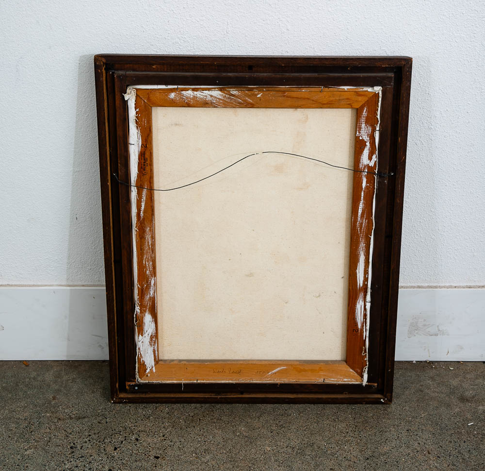 Mid Century Modern Original Painting Green Abstract Expressionism Wanda Faust - Image 4