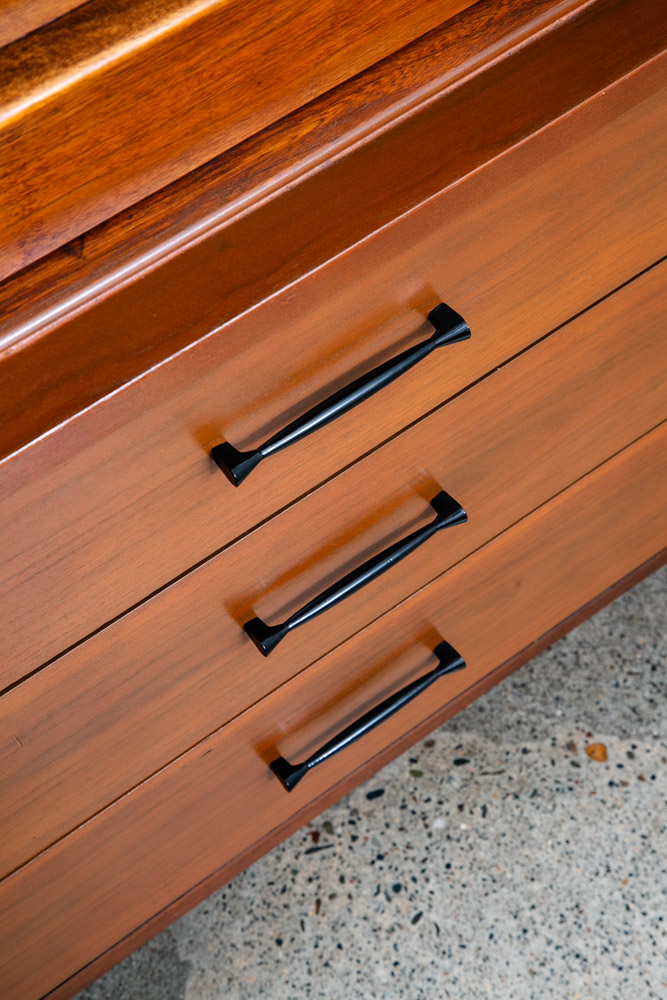 Mid Century Modern Dresser Highboy Kent Coffey 5 Drawer Perspecta Brasilia Wood - Image 7