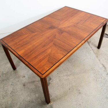 Mid Century Modern Dining Table Dillingham Esprit Walnut Extension Leaf x2 Mcm