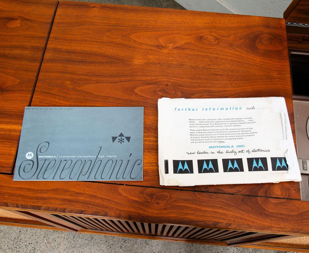 Mid Century Modern Stereo Console Drexel Declaration Radio Record Player Walnut - Image 9