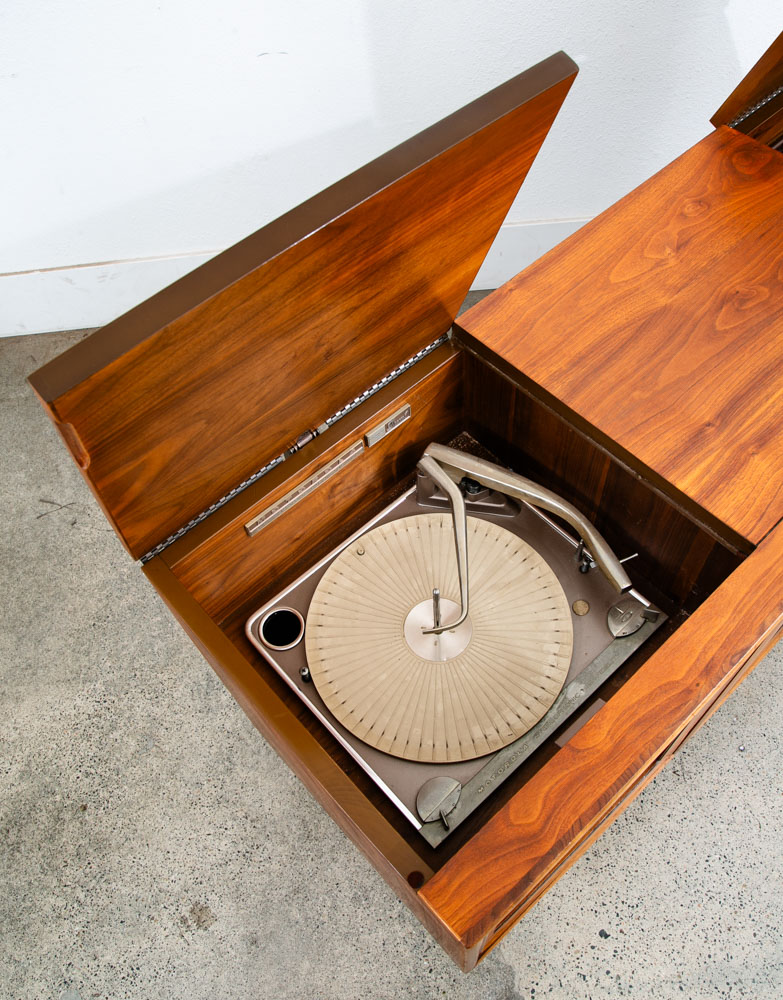 Mid Century Modern Stereo Console Drexel Declaration Radio Record Player Walnut - Image 7
