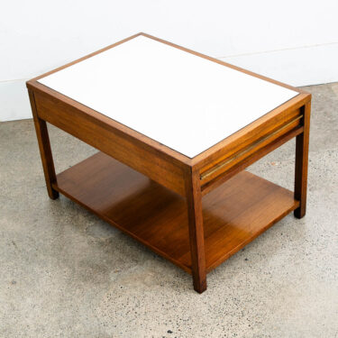 Mid Century Modern Nightstand End Side Table Walnut American Vintage One Drawer