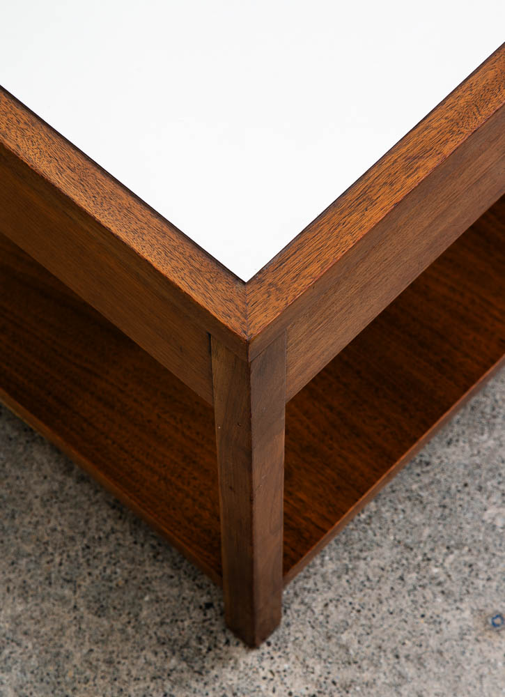 Mid Century Modern Nightstand End Side Table Walnut American Vintage One Drawer - Image 7