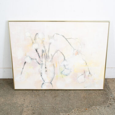 Mid Century Modern Painting Original Art Abstract Flowers Floral 48x36.5 Signed