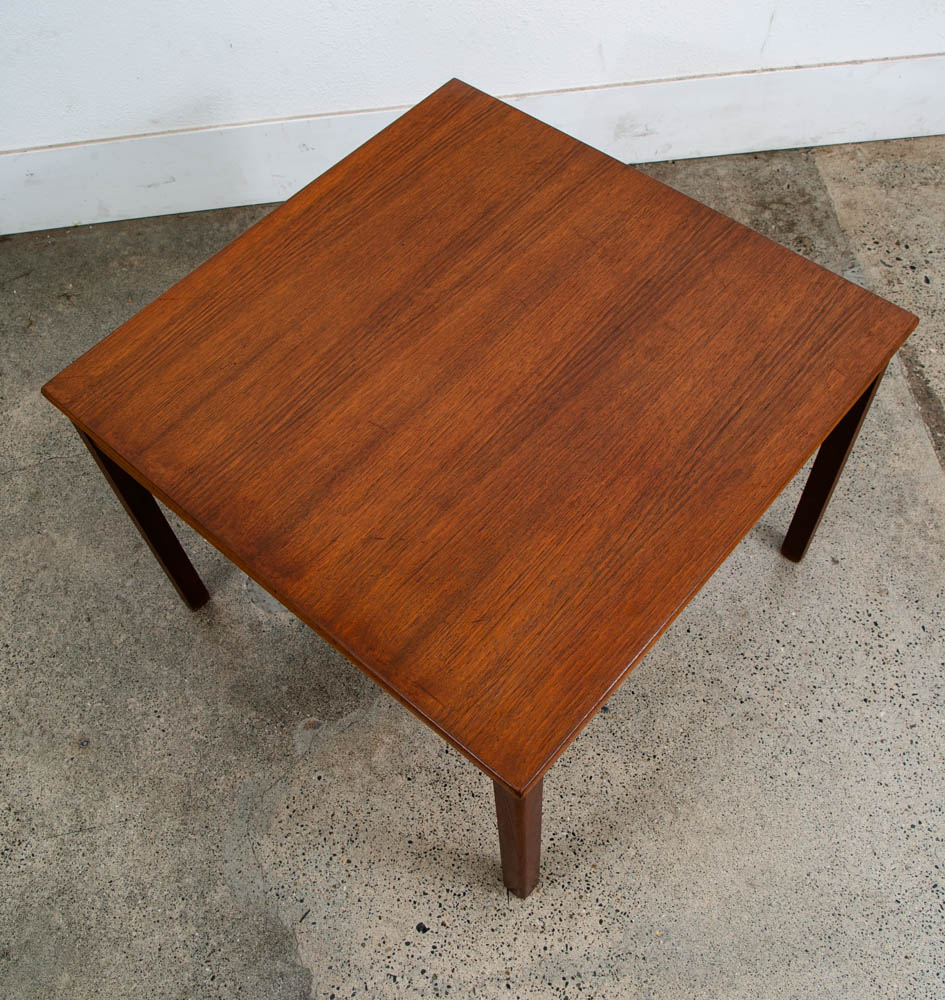 Mid Century Danish Modern Coffee Table Side Square Teak Denmark Coffee Vintage M