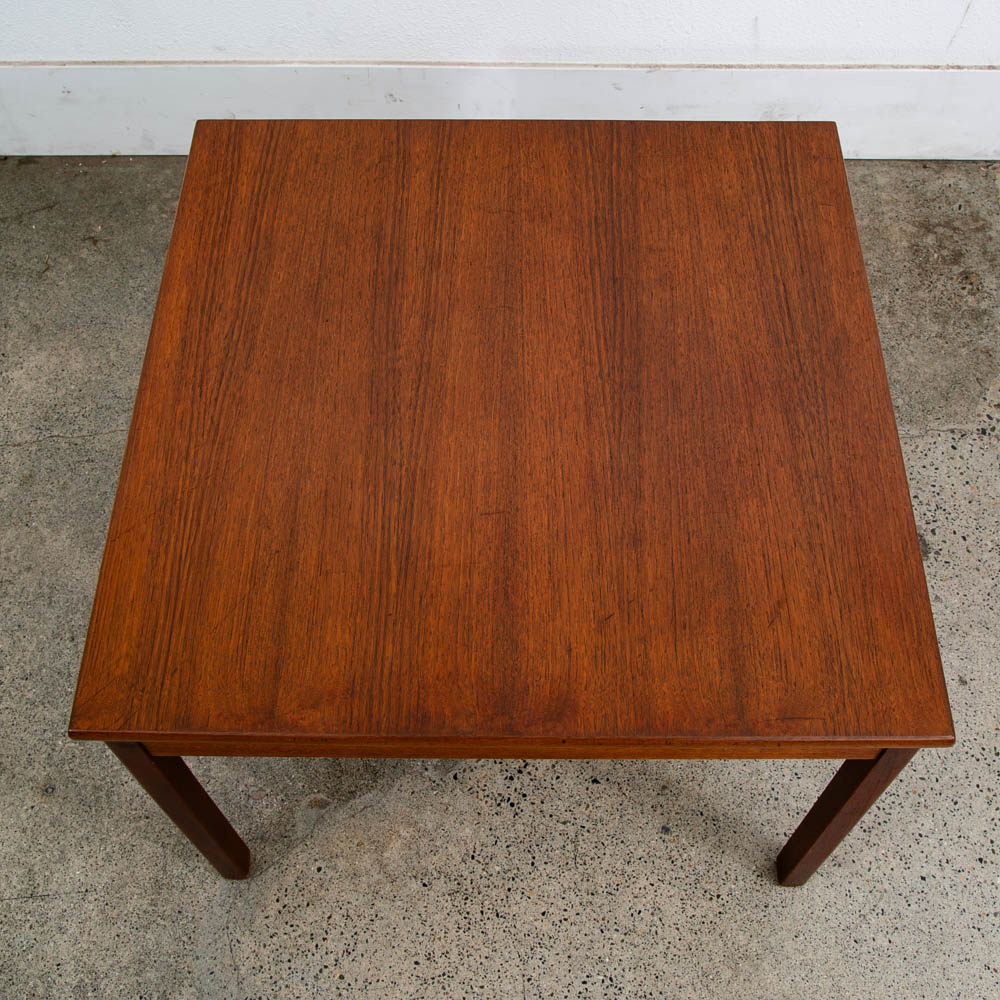 Mid Century Danish Modern Coffee Table Side Square Teak Denmark Coffee Vintage M - Image 2