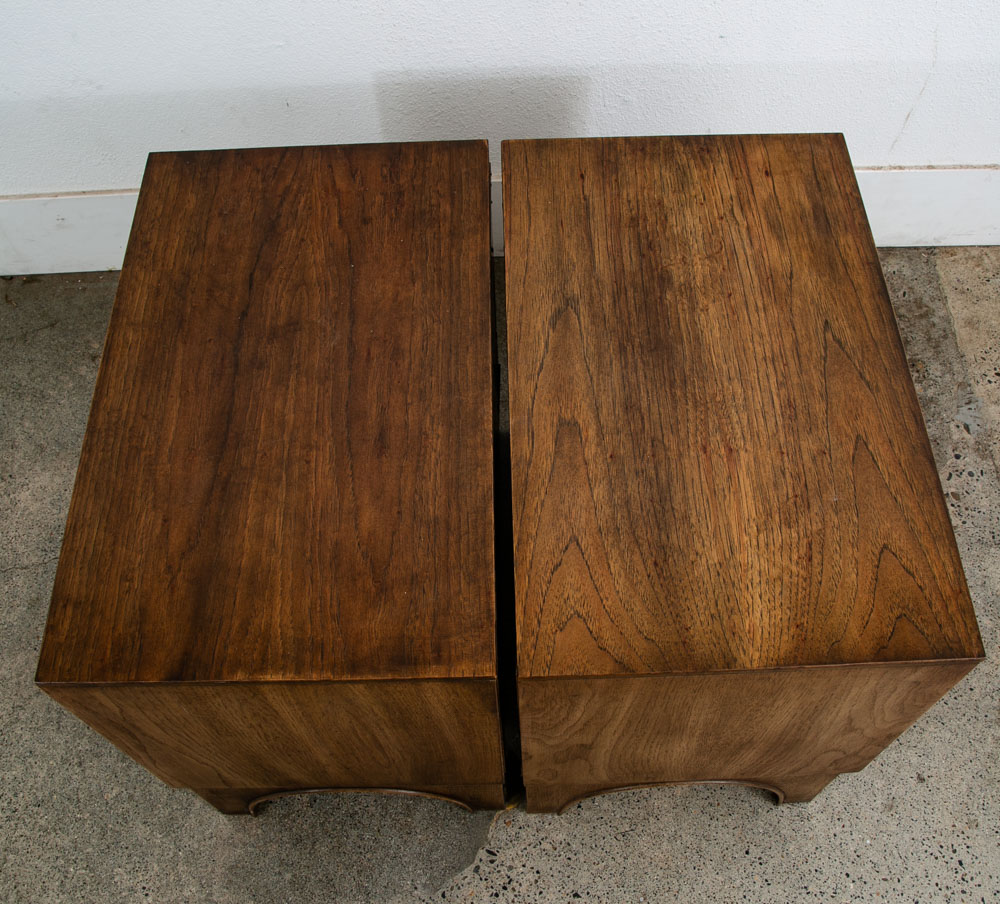 Mid Century Modern Nightstands End Table Side Wood Stanley 2 Drawer Vintage Mcm - Image 10