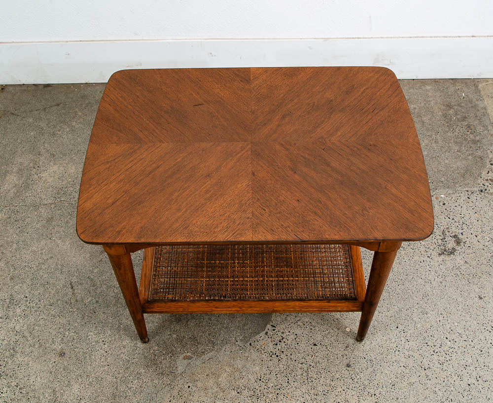 Mid Century Modern Nightstand End Side Table Walnut Shelf BP John Mcm Vintage - Image 9